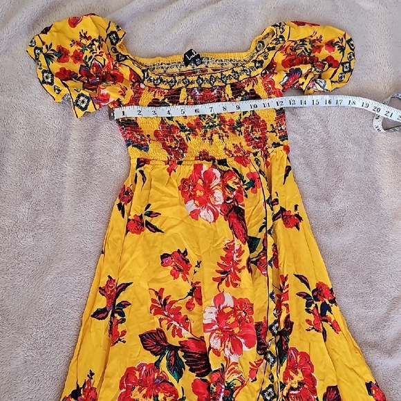 Lulu's Yellow and Red Floral Maxi Dress - Picture 9 of 13